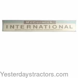 Farmall Super M McCormick International Decal 101103