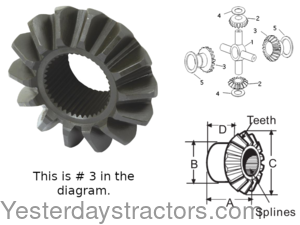 Massey Ferguson 165 Differential Gear 885518M1