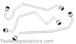 Massey Ferguson 150 Fuel Injector Fuel Line Set FPL2100