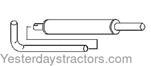 Massey Ferguson 65 Muffler and Pipe MF2710
