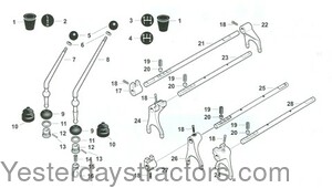 Massey Ferguson 150 8 Speed and Multi-Power Selector Parts (NON Synchromesh) SPX_MF5_28